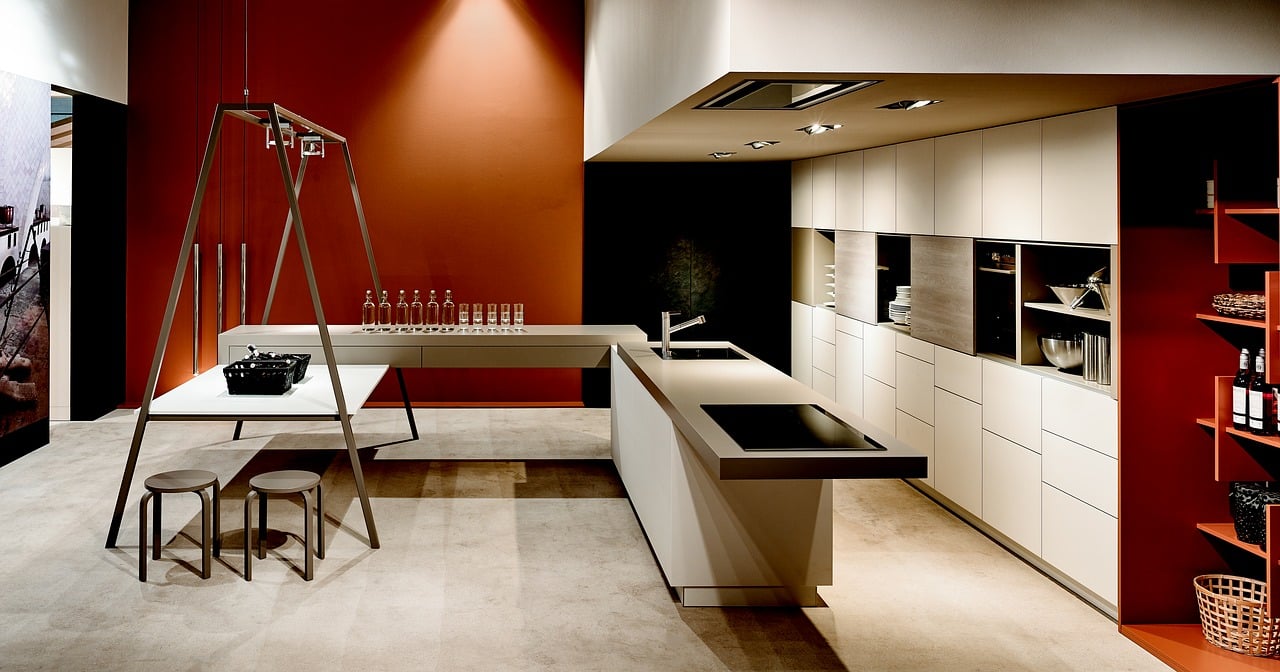 cuisinie tendance avec grand ilot centrale