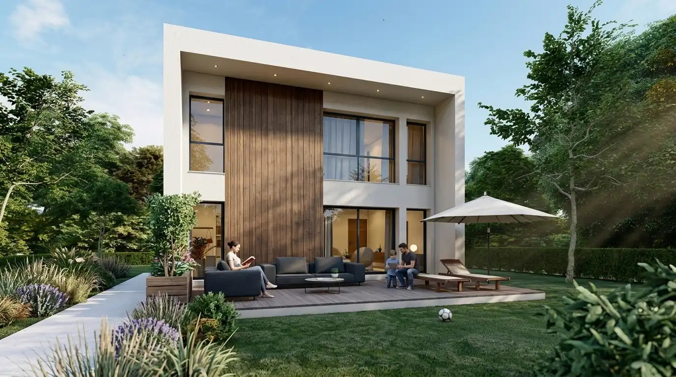 Ce n'est pas une maison design sur-mesure avec une touche de bois 